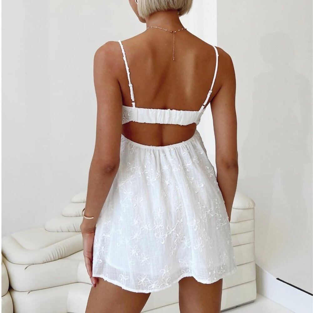 Princess Polly Granno Mini Dress White - Size 2 - Picture 5 of 10